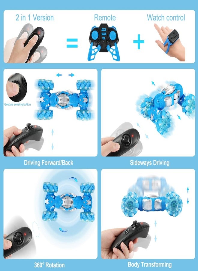 BEMITON Remote Control RC Cars for Boys, Gesture Sensing RC Stunt Car 6 7 8-12 9 10 11 Year Old Kids Gifts, 4WD Off Road Double Sided Drift Truck, Best Birthday Gift - Image 3